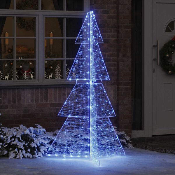 vidaXL Christmas Tree with 240 LEDs Blue 180 cm Acrylic