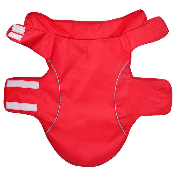 vidaXL Dog Raincoat with Reflective Strips Polyester Red M