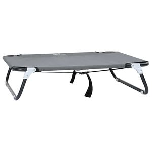 vidaXL Dog Bed 70 x 46 x 18 cm Steel Light Grey