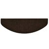 vidaXL Stair Mats Self-adhesive 15 pcs 65x21x4 cm Brown Half Round Large