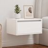 vidaXL Wall-mounted Bedside Cabinet with LED Lights White