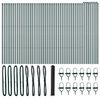 vidaXL Hexagonal Fence Ground Fix 100 x 1.2 m PVC-Coated Steel Grey