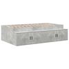 vidaXL Storage Bed Frame Concrete Grey 75 cm Engineered Wood