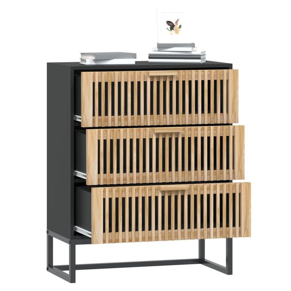 vidaXL Sideboard Black 60x30x75 cm Engineered Wood