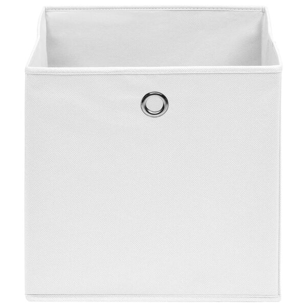 vidaXL Storage Boxes 4 pcs Non-woven Fabric 28x28x28 cm White