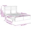 vidaXL Storage Bed with Drawer Sonoma Oak 160 x 200 cm Engineered Wood