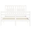 vidaXL Bed Frame without Mattress White 140x190 cm Solid Wood