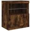 vidaXL Sideboard with LED Lights Smoked Oak 142.5x37x67 cm