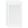 vidaXL Cabinet Doors Louvred Design 2 pcs White 69x39.4 cm Solid Wood Pine
