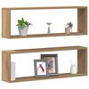 vidaXL Wall Shelf 2 pcs Artisan oak 80 x 15 x 26 cm Engineered wood