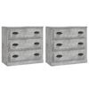 vidaXL Sideboards 2 pcs Concrete Grey Engineered Wood