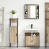 vidaXL Bathroom Furniture Set with Shelf 3 pcs Brown Engineered wood