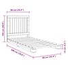vidaXL Bed Frame without Mattress Grey 90x200 cm Solid Wood Pine