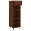 vidaXL Shoe Cabinet Brown Oak 30x35x105 cm Engineered Wood