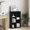 vidaXL Bookcase Black Oak 50x25x80 cm Engineered Wood
