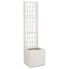 vidaXL Garden Planter White 36 x 36 x 140 cm Polypropylene