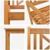 vidaXL Garden Dining Set 9 pcs Brown Solid Acacia Wood