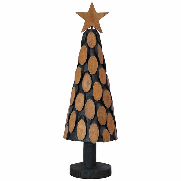 vidaXL Christmas Tree with Stand Brown 60 cm Solid teak wood