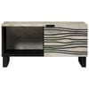 vidaXL Coffee Table Beige and Black 80 x 50 x 40 cm Solid Acacia wood