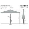 Madison Garden Parasol Flores Luxe 300 cm Round Brick Red