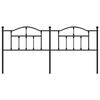 vidaXL Metal Replace Headboard Black 193 cm