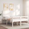vidaXL Senior Bed without Mattress White 140x190 cm Solid Wood
