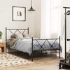 vidaXL Metal Replace Headboard Black 90cm