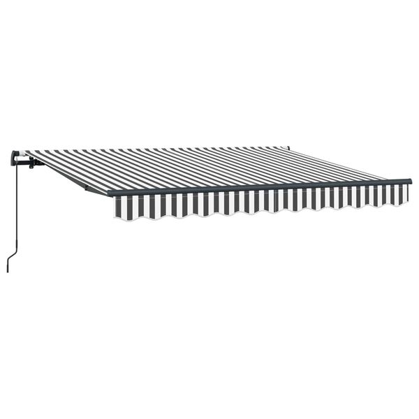 vidaXL Retractable Awning Manual Anthracite 250 x 200 cm Fabric
