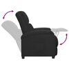 vidaXL Recliner Chair Black Faux Leather