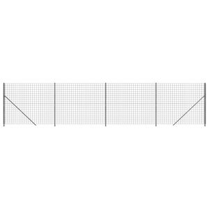 vidaXL Wire Mesh Fence with Flange Anthracite 1.4x10 m