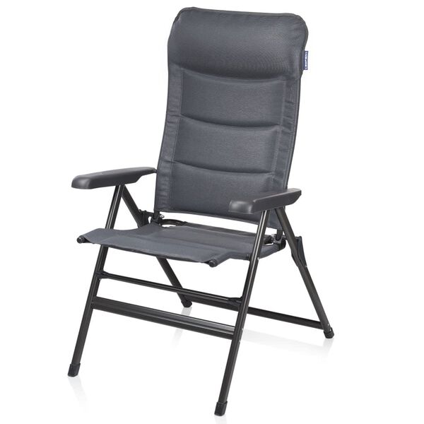 Campart Travel Camping Chair 2 pcs "Napoli" Anthracite 68x43.5x120 cm
