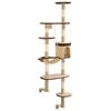 vidaXL Cat Tree with Sisal Scratching Posts Wall Mounted 194 cm