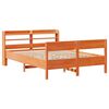vidaXL Bed Frame without Mattress Wax Brown 140x200 cm Solid Wood Pine