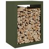 vidaXL Firewood Rack Green 60x40x80 cm Steel