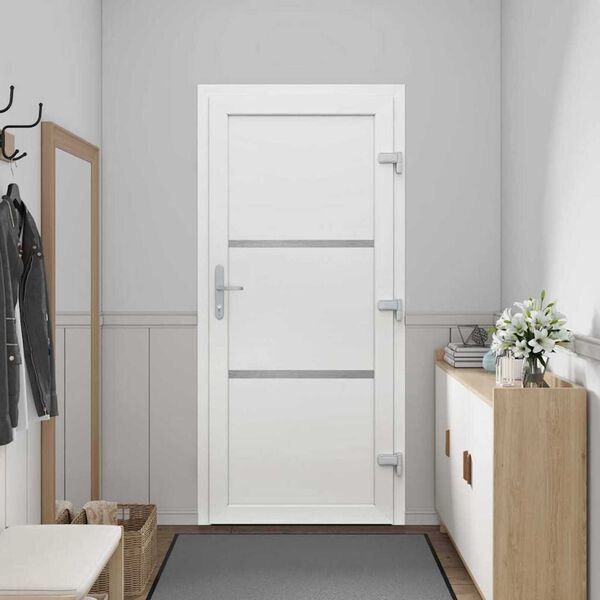 vidaXL Front Door White 98 x 208 cm PVC