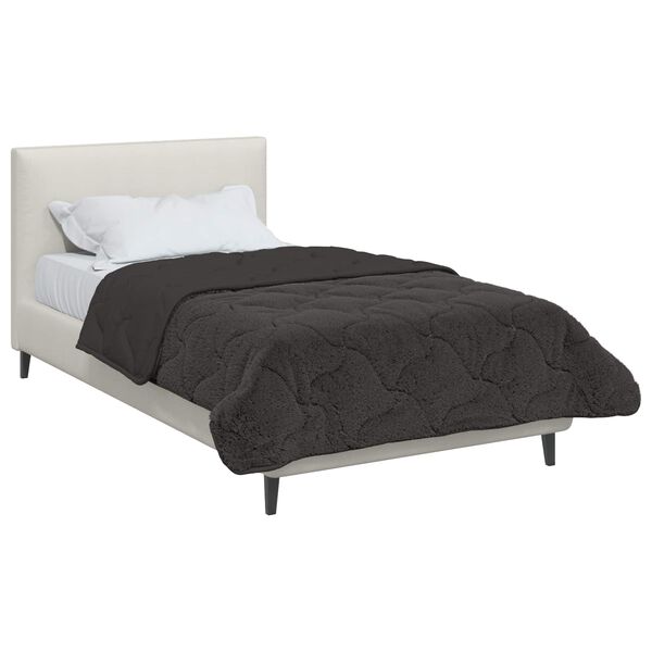 vidaXL Winter Duvet Quilted Anthracite 135 x 200 cm