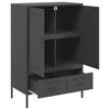 vidaXL Highboard Black 68x39x101.5 cm Steel