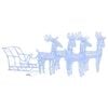 vidaXL Reindeers & Sleigh Christmas Decoration 280x28x55 cm Acrylic