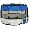 vidaXL Foldable Dog Playpen with Carrying Bag Blue 90x90x58 cm