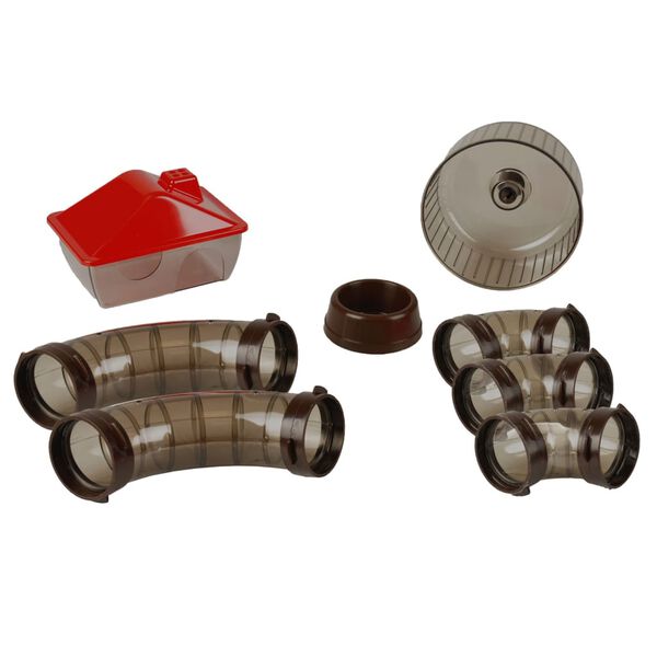 FLAMINGO Hamster Cage Enzo 3 41.5x28.5x48.5 cm Bordeaux