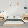 vidaXL Bed Frame Brown 135 x 190 cm Solid Pine Wood