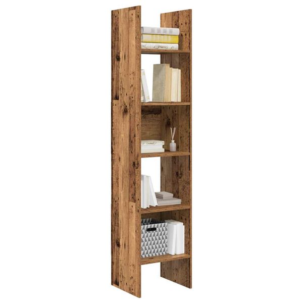 vidaXL Book Cabinet Old Wood 40 x 35 x 180 cm Engineered Wood
