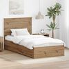 vidaXL Bed Frame with Drawer Artisan Oak 100 x 200 cm Engineered Wood