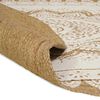 vidaXL Jute Rug Floral Natural 122 x 183 cm Jute