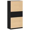 vidaXL Wardrobe with Shelf Black Oak 100 x 50 x 200 cm Engineered Wood