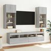 vidaXL TV Wall Cabinet with LED Lights Grey Sonoma 40x30x40 cm