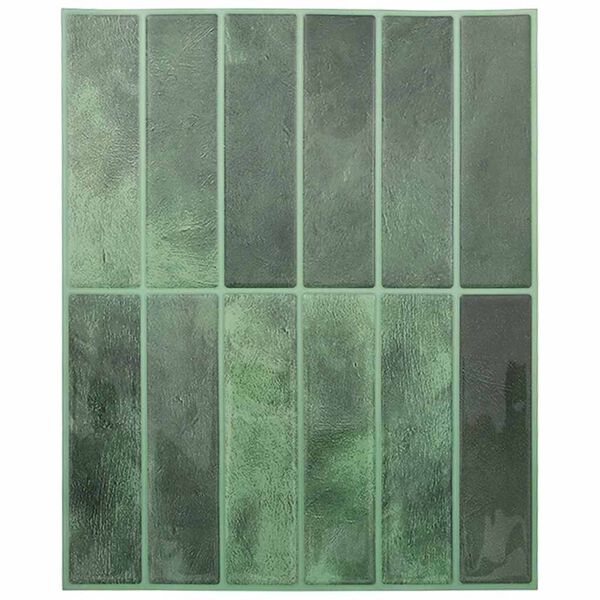vidaXL Rectangular Tile 10 pcs Dark Green 29 x 23 x 0.08 cm