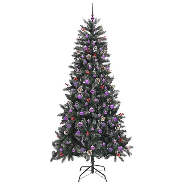 vidaXL Artificial Christmas Tree with 300 LEDs with Stand Green 240 cm