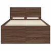 vidaXL Bed Frame with Headboard Brown Oak 120 x 190 cm Engineered Wood