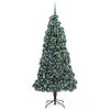 vidaXL Artificial Pre-lit Christmas Tree with Ball Set Green 210 cm